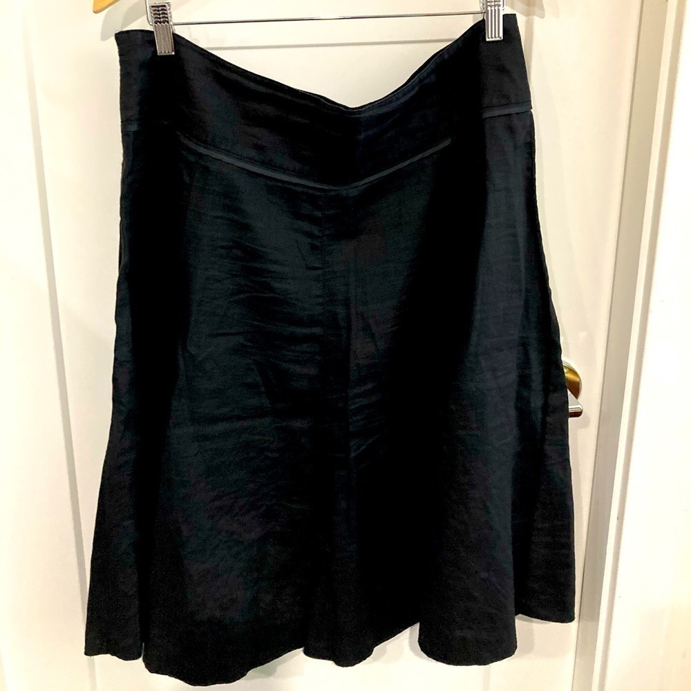 Deane White SKIRT Sz 12 A-Line 100% Linen Midi Length Unlined